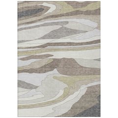Machine Washable Indoor/Outdoor Chantille ACN2777 Ivory 3' x 5' Rug
