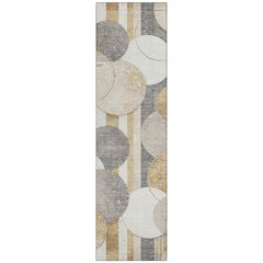 Machine Washable Indoor/Outdoor Chantille ACN2778 Gold 2'3" x 7'6" Runner Rug
