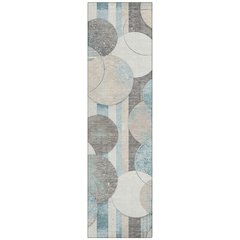 Machine Washable Indoor/Outdoor Chantille ACN2778 Teal 2'3" x 7'6" Runner Rug