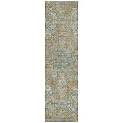 Machine Washable Indoor/Outdoor Chantille ACN2782 Green 2'3" x 7'6" Runner Rug
