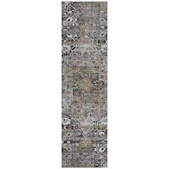 Machine Washable Indoor/Outdoor Chantille ACN2782 Black 2'3" x 7'6" Runner Rug