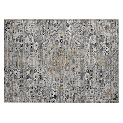 Machine Washable Indoor/Outdoor Chantille ACN2782 Black 1'8" x 2'6" Rug