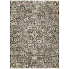 Machine Washable Indoor/Outdoor Chantille ACN2782 Brown 3' x 5' Rug