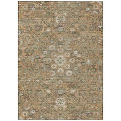 Machine Washable Indoor/Outdoor Chantille ACN2782 Orange 3' x 5' Rug