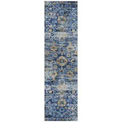 Machine Washable Indoor/Outdoor Chantille ACN2782 Blue 2'3" x 7'6" Runner Rug