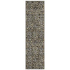 Machine Washable Indoor/Outdoor Chantille ACN2783 Black 2'3" x 7'6" Runner Rug