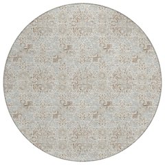 Machine Washable Indoor/Outdoor Chantille ACN2783 Ivory 8' x 8' Round Rug