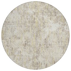 Machine Washable Indoor/Outdoor Chantille ACN2784 Ivory 8' x 8' Round Rug