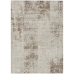Machine Washable Indoor/Outdoor Chantille ACN2785 Brown 3' x 5' Rug