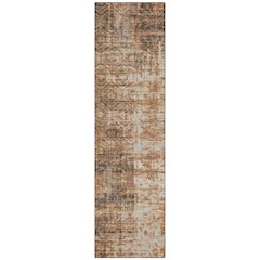 Machine Washable Indoor/Outdoor Chantille ACN2785 Orange 2'3" x 7'6" Runner Rug