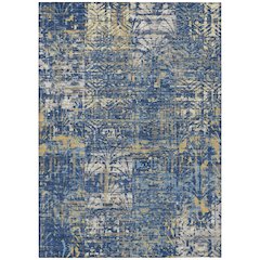 Machine Washable Indoor/Outdoor Chantille ACN2785 Blue 3' x 5' Rug