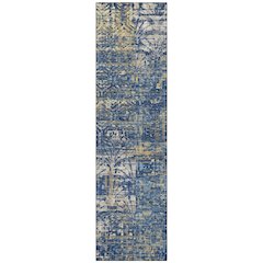 Machine Washable Indoor/Outdoor Chantille ACN2785 Blue 2'3" x 7'6" Runner Rug