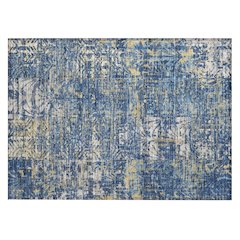 Machine Washable Indoor/Outdoor Chantille ACN2785 Blue 1'8" x 2'6" Rug