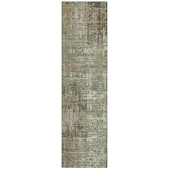 Machine Washable Indoor/Outdoor Chantille ACN2785 Green 2'3" x 7'6" Runner Rug