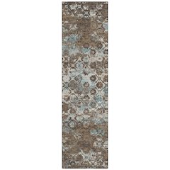 Machine Washable Indoor/Outdoor Chantille ACN2786 Brown 2'3" x 7'6" Runner Rug