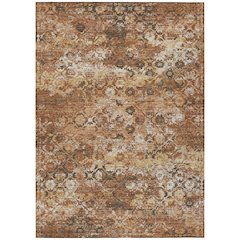 Machine Washable Indoor/Outdoor Chantille ACN2786 Orange 3' x 5' Rug