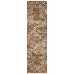 Machine Washable Indoor/Outdoor Chantille ACN2786 Orange 2'3" x 7'6" Runner Rug