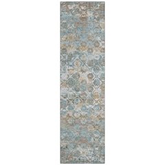 Machine Washable Indoor/Outdoor Chantille ACN2786 Teal 2'3" x 7'6" Runner Rug