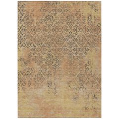 Machine Washable Indoor/Outdoor Chantille ACN2788 Orange 3' x 5' Rug