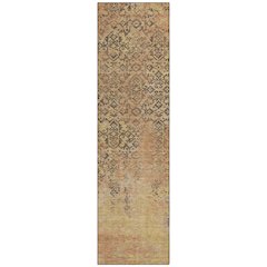 Machine Washable Indoor/Outdoor Chantille ACN2788 Orange 2'3" x 7'6" Runner Rug