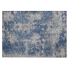 Machine Washable Indoor/Outdoor Chantille ACN2788 Blue 1'8" x 2'6" Rug