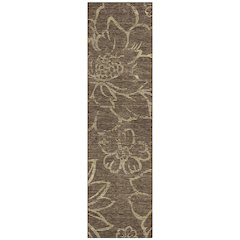 Machine Washable Indoor/Outdoor Chantille ACN2789 Brown 2'3" x 7'6" Runner Rug