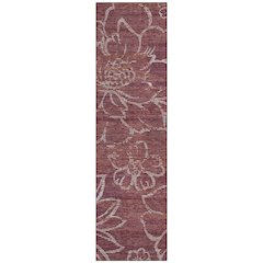 Machine Washable Indoor/Outdoor Chantille ACN2789 Purple 2'3" x 7'6" Runner Rug