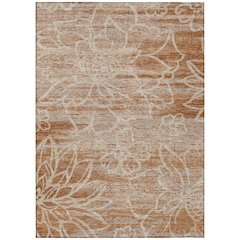 Machine Washable Indoor/Outdoor Chantille ACN2789 Orange 3' x 5' Rug