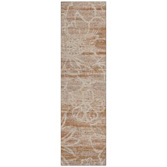 Machine Washable Indoor/Outdoor Chantille ACN2789 Orange 2'3" x 7'6" Runner Rug