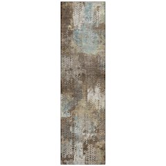 Machine Washable Indoor/Outdoor Chantille ACN2790 Brown 2'3" x 7'6" Runner Rug