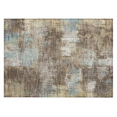 Machine Washable Indoor/Outdoor Chantille ACN2790 Brown 1'8" x 2'6" Rug