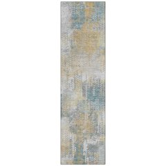 Machine Washable Indoor/Outdoor Chantille ACN2790 Gray 2'3" x 7'6" Runner Rug
