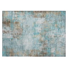 Machine Washable Indoor/Outdoor Chantille ACN2790 Teal 1'8" x 2'6" Rug