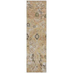Machine Washable Indoor/Outdoor Chantille ACN2791 Orange 2'3" x 7'6" Runner Rug