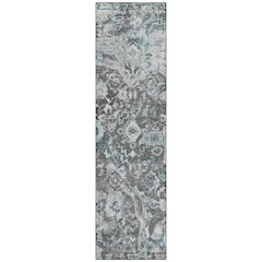 Machine Washable Indoor/Outdoor Chantille ACN2791 Gray 2'3" x 7'6" Runner Rug