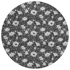 Machine Washable Indoor/Outdoor Chantille ACN2792 Black 8' x 8' Round Rug