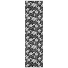 Machine Washable Indoor/Outdoor Chantille ACN2792 Black 2'3" x 7'6" Runner Rug