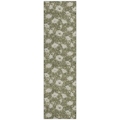 Machine Washable Indoor/Outdoor Chantille ACN2792 Green 2'3" x 7'6" Runner Rug