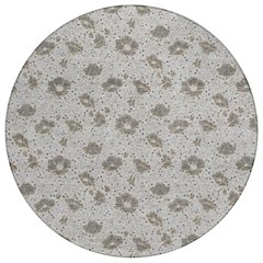 Machine Washable Indoor/Outdoor Chantille ACN2792 Gray 8' x 8' Round Rug