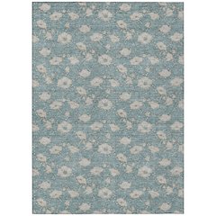 Machine Washable Indoor/Outdoor Chantille ACN2792 Teal 3' x 5' Rug