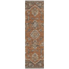 Machine Washable Indoor/Outdoor Chantille ACN2793 Orange 2'3" x 7'6" Runner Rug
