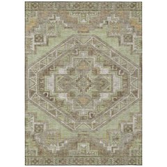 Machine Washable Indoor/Outdoor Chantille ACN2794 Green 3' x 5' Rug
