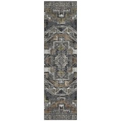 Machine Washable Indoor/Outdoor Chantille ACN2794 Black 2'3" x 7'6" Runner Rug