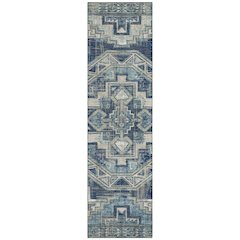 Machine Washable Indoor/Outdoor Chantille ACN2794 Blue 2'3" x 7'6" Runner Rug