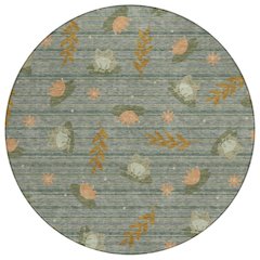 Machine Washable Indoor/Outdoor Chantille ACN2795 Green 8' x 8' Round Rug