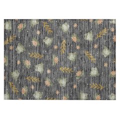 Machine Washable Indoor/Outdoor Chantille ACN2795 Black 1'8" x 2'6" Rug