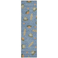 Machine Washable Indoor/Outdoor Chantille ACN2795 Blue 2'3" x 7'6" Runner Rug