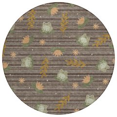 Machine Washable Indoor/Outdoor Chantille ACN2795 Brown 8' x 8' Round Rug