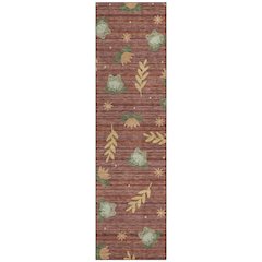 Machine Washable Indoor/Outdoor Chantille ACN2795 Red 2'3" x 7'6" Runner Rug