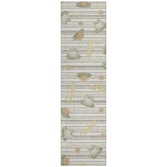 Machine Washable Indoor/Outdoor Chantille ACN2795 Ivory 2'3" x 7'6" Runner Rug